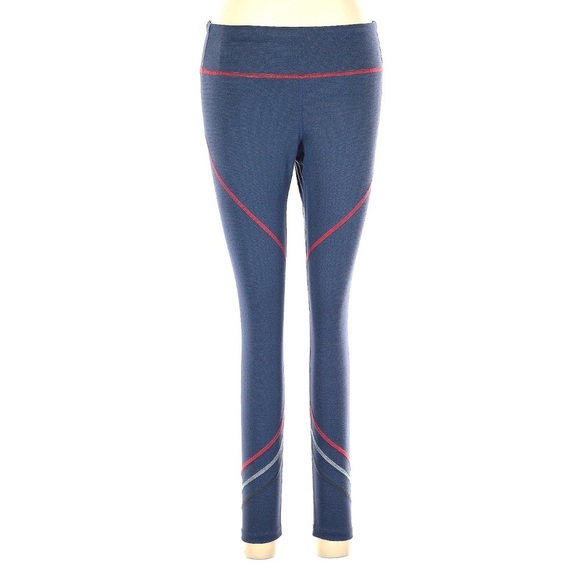 Marine Layer Mia Sport Weekend Navy Blue and Red Leggings Size Medium M - Picture 2 of 4